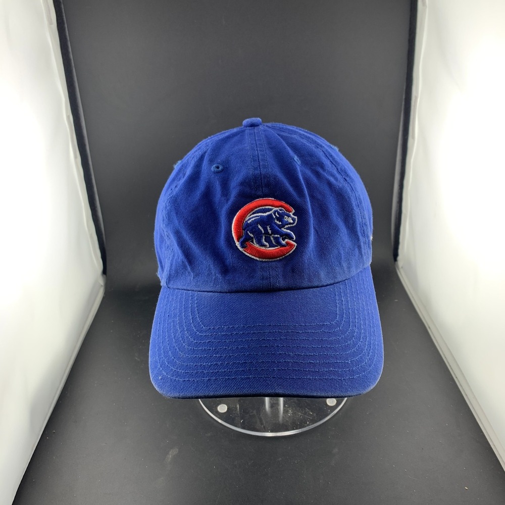 '47 MLB Chicago Cubs Baseball Cap Mens OSFA Blue Cotton Adjustable Strapback Hat